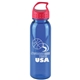 a transparent blue bottle & red lid the outdoorsman - 24 oz tritan(tm) renew bottle with crest lid