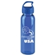 a transparent blue bottle & royal blue lid the outdoorsman - 24 oz tritan(tm) renew bottle with crest lid