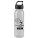 a clear bottle & black lid the outdoorsman - 24 oz tritan(tm) renew bottle with crest lid