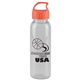 a clear bottle & orange lid the outdoorsman - 24 oz tritan(tm) renew bottle with crest lid
