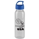 a clear bottle & royal blue lid the outdoorsman - 24 oz tritan(tm) renew bottle with crest lid