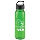 a transparent green bottle & black lid the outdoorsman - 24 oz tritan(tm) renew bottle with crest lid