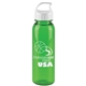 a transparent green bottle & white lid the outdoorsman - 24 oz tritan(tm) renew bottle with crest lid