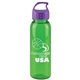 a transparent green bottle & violet lid the outdoorsman - 24 oz tritan(tm) renew bottle with crest lid