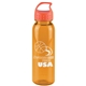a transparent orange bottle & orange lid the outdoorsman - 24 oz tritan(tm) renew bottle with crest lid