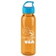 a transparent orange bottle & cyan lid the outdoorsman - 24 oz tritan(tm) renew bottle with crest lid