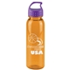 a transparent orange bottle & violet lid the outdoorsman - 24 oz tritan(tm) renew bottle with crest lid