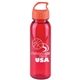 a transparent red bottle & orange lid the outdoorsman - 24 oz tritan(tm) renew bottle with crest lid
