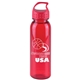 a transparent red bottle & red lid the outdoorsman - 24 oz tritan(tm) renew bottle with crest lid