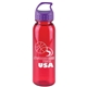 a transparent red bottle & violet lid the outdoorsman - 24 oz tritan(tm) renew bottle with crest lid