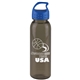 a smoke bottle & royal blue lid the outdoorsman - 24 oz tritan(tm) renew bottle with crest lid