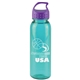a transparent teal bottle & violet lid the outdoorsman - 24 oz tritan(tm) renew bottle with crest lid