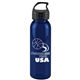 a transparent navy blue bottle & black lid the outdoorsman - 24 oz tritan(tm) renew bottle with crest lid