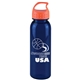 a transparent navy blue bottle & orange lid the outdoorsman - 24 oz tritan(tm) renew bottle with crest lid