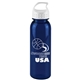 a transparent navy blue bottle & white lid the outdoorsman - 24 oz tritan(tm) renew bottle with crest lid
