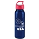 a transparent navy blue bottle & red lid the outdoorsman - 24 oz tritan(tm) renew bottle with crest lid