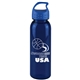 a transparent navy blue bottle & royal blue lid the outdoorsman - 24 oz tritan(tm) renew bottle with crest lid