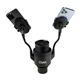 aerial view a black ilive(tm)cup holder with dual mobile phone mount, image 1 of 7