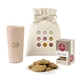 aerial view a light peach sip, snack inspire gift set, image 1 of 2