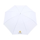 aerial view a white elements 50 recycled auto open hospitality umbrella, image 1 of 5