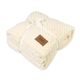 aerial view a cream luxe nordic throw blanket, image 1 of 5