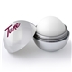 a metallic silver lip balm & white crinkle paper chap balm ornament set