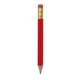 aerial view a red hex golf pencil with eraser in custom colors, image 1 of 2
