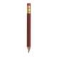 aerial view a maroon hex golf pencil with eraser in custom colors, image 1 of 2
