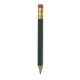 aerial view a dark green hex golf pencil with eraser in custom colors, image 1 of 2