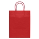 aerial view a red 3546 kraft paper bag - 9.4w x 12.12h, image 1 of 2