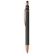 aerial view a gunmetal 432 orbit spinner metal stylus pen, image 1 of 3