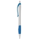 aerial view a light blue 2925 spark grip affordable custom pen, image 1 of 2