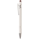aerial view a red 200 ellipse softy white barrel metal stylus pen, image 1 of 2