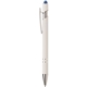 aerial view a light blue 7689 ellipse softy white barrel metal stylus pen, image 1 of 2