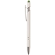 aerial view a green 2277 ellipse softy white barrel metal stylus pen, image 1 of 2