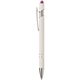 aerial view a pink 674 ellipse softy white barrel metal stylus pen, image 1 of 2