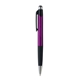 aerial view a purple smoothy metallic grip pen, image 1 of 2