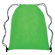 aerial view a lime green gateway non - woven drawstring backpack, image 1 of 2