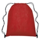 aerial view a red gateway non - woven drawstring backpack, image 1 of 2