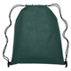 aerial view a forest green gateway non - woven drawstring backpack, image 1 of 2