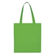 aerial view a lime green non - woven harbor tote bag, image 1 of 2