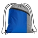 aerial view a blue 2133 geneva drawstring backpack - 210d polyester, image 1 of 3