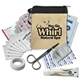 a natural with black trim canvas zipper tote first aid