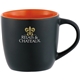 aerial view a black with orange lining riviera electric ceramic mug - 11 oz, image 1 of 2