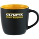 aerial view a black with yellow lining riviera electric ceramic mug - 11 oz, image 1 of 2