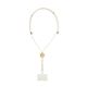 aerial view a natural wheaton cotton bamboo phone lanyard, image 1 of 5
