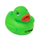 a green colorful duck