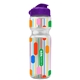 a clear bottle & violet lid champion - 28 oz transparent bottle with flip lid and digital imprint