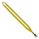 aerial view a yellow 1/2 polyester lanyard with plastic o - ring, image 1 of 2