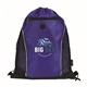 aerial view a royal blue (pms 3597c) eco - friendly rpet drawstring bag with mesh, image 1 of 4